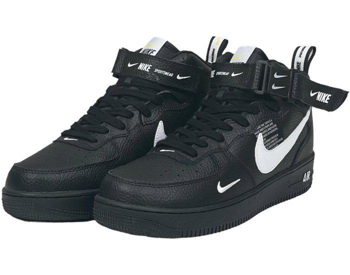Nike Air Force 1 Mid '07 LV8 Black  с Мехом