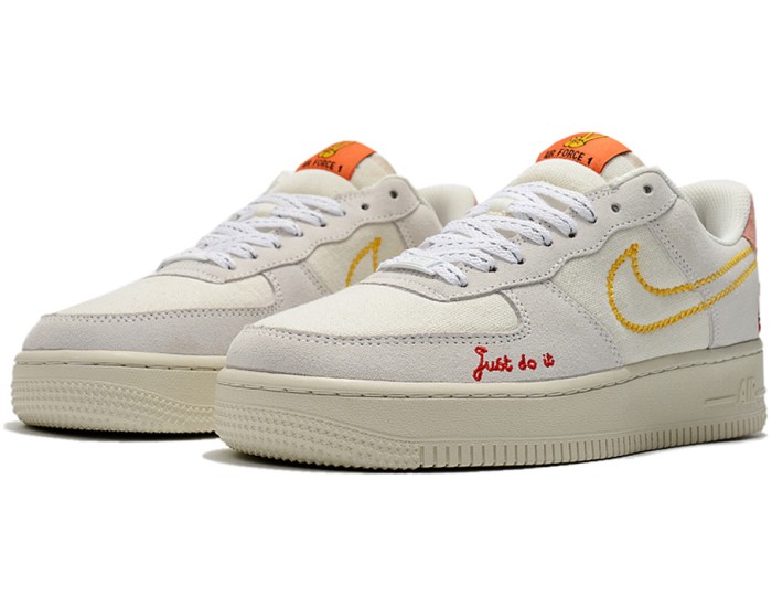 Nike Air Force 1 Low Sail Bleached Coral Solar Flare