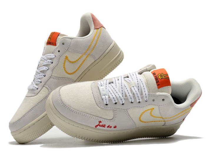 Nike Air Force 1 Low Sail Bleached Coral Solar Flare