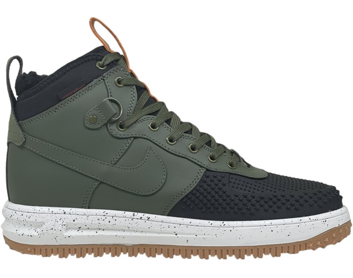 Nike Lunar Force 1 Duckboot Dark Loden Green с мехом