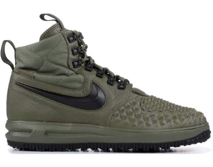 Nike Lunar Force 1 Duckboot Medium Olive с мехом
