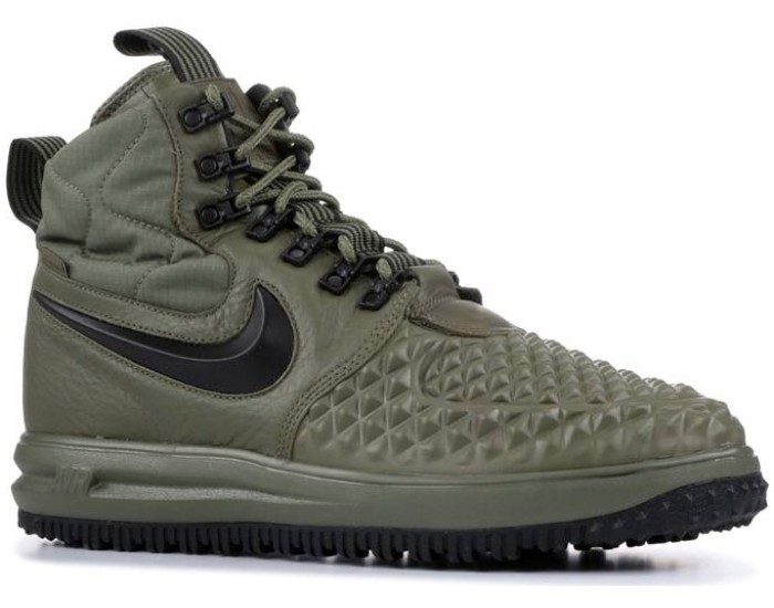 Nike Lunar Force 1 Duckboot Medium Olive с мехом