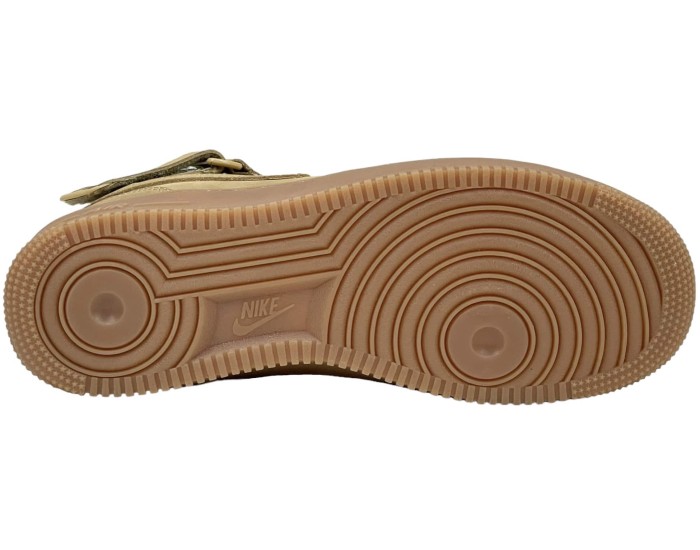 Nike Air Force 1 Mid Flax бежевые с мехом