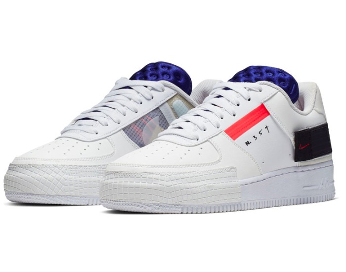 Nike Air Force N 354 Белые с синим