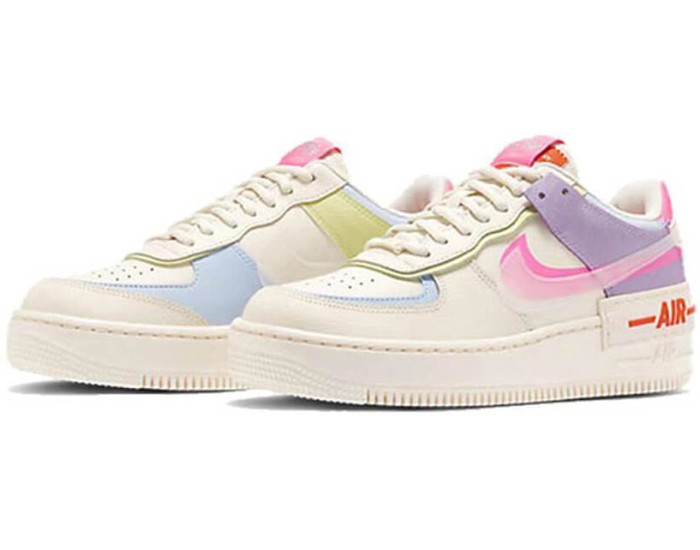 Nike Air Force 1 Shadow Double Swoosh Sail Pink Purple