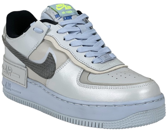 Nike Air Force 1 Shadow Platinum Blue Smoke Grey