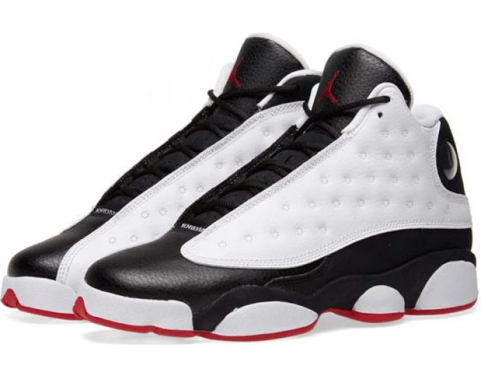 Nike Air Jordan 13 Retro белые с черным