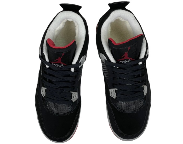 Nike Air Jordan 4 Retro Black с мехом