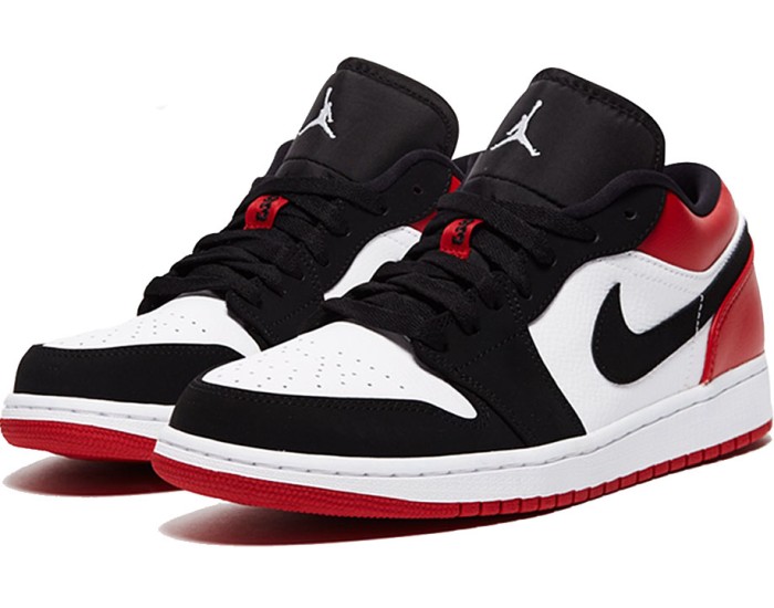 Nike Air Jordan 1 Low черно-белые-красные