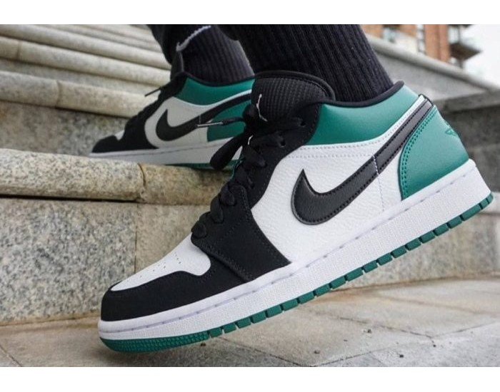 Nike Air Jordan 1 Low White Black Mystic Green