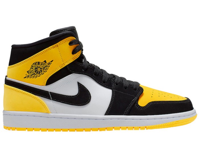 Nike Air Jordan 1 Mid Yellow Toe Footasylum