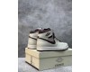 Nike Air Jordan 1 Mid Sail and Burgundy