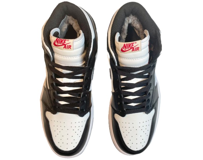 Nike Air Jordan 1 Retro Black/White с Мехом