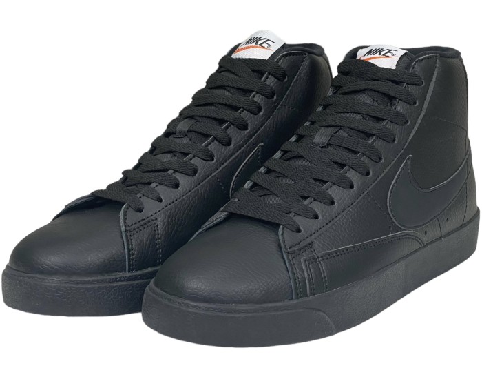 Nike Air Force 1 Blazer Mid 77 Vintage All Black с мехом