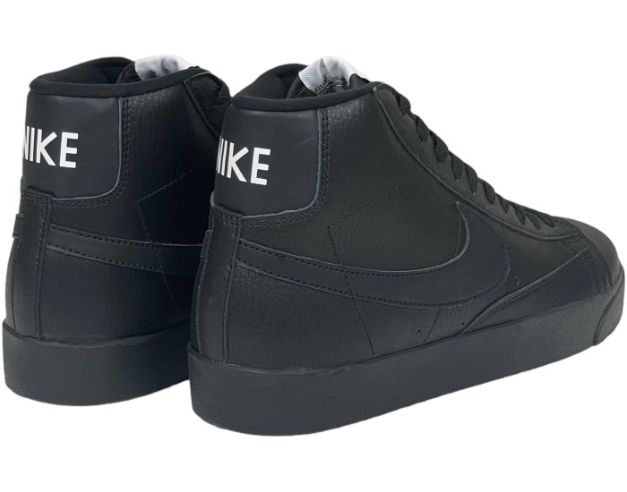 Nike Air Force 1 Blazer Mid 77 Vintage All Black с мехом