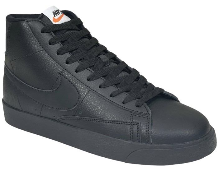 Nike Air Force 1 Blazer Mid 77 Vintage All Black с мехом