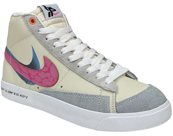 Nike Air Force 1 Blazer Mid 77 Vintage Pale Ivory Hyper Pink