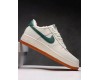 Nike Air Force 1 Low White/Green/Brown с мехом