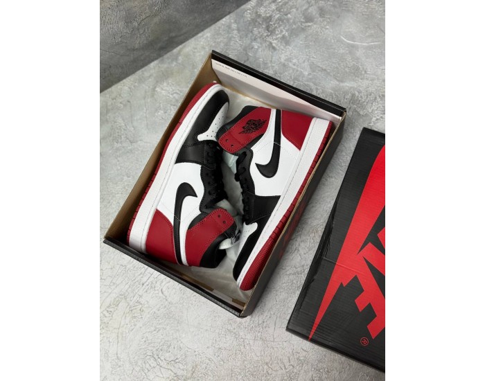 Nike Air Jordan 1 Retro High Red&White с мехом