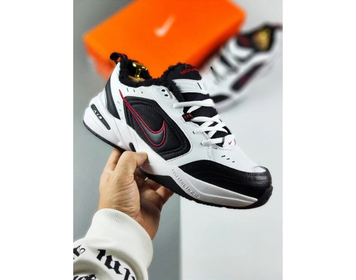 Nike Air Monarch Black White Зимние С Мехом