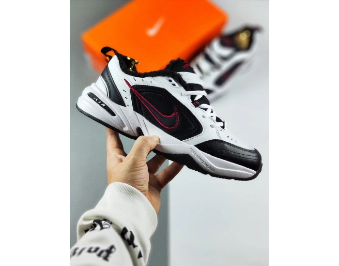 Nike Air Monarch Black White Зимние С Мехом