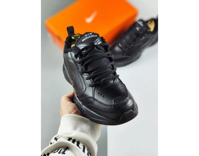 Nike Air Monarch Black Зимние С Мехом