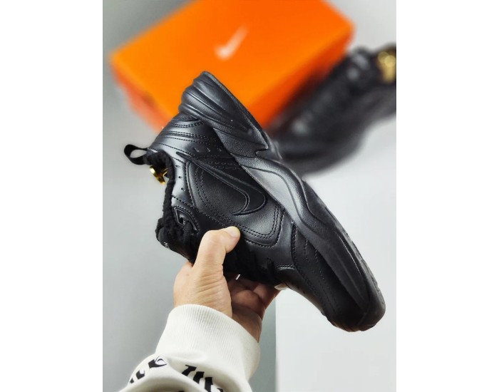 Nike Air Monarch Black Зимние С Мехом