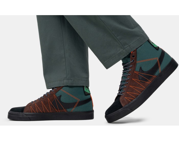 Nike SB Zoom Blazer Mid PRM темно-зеленые утепленные